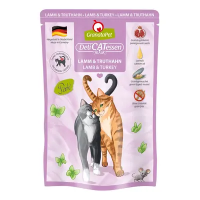 GranataPet pro kočky – Delicatessen Pouch jehněčí maso a krocan 6 × 85 g