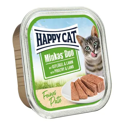 Happy Cat Minkas Duo paštika, drůbež a jehněčí 16 × 100 g