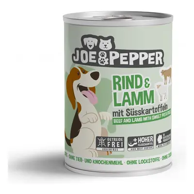 Joe & Pepper Dog hovězí a jehněčí maso s batáty 6 × 400 g