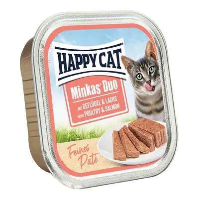 Happy Cat Minkas Duo paštika, drůbež a losos 16 × 100 g