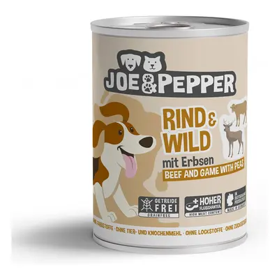 Joe & Pepper Dog hovězí maso a zvěřina s hráškem 6 × 400 g