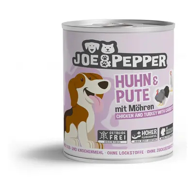 Joe & Pepper Dog kuře a krůta s mrkví 6 × 800 g