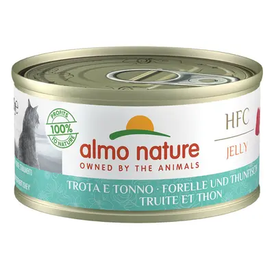 Almo Nature HFC Jelly pstruh a tuňák, 6 × 70 g