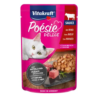 Vitakraft Poésie DéliSauce a hovězí maso 23 × 85 g