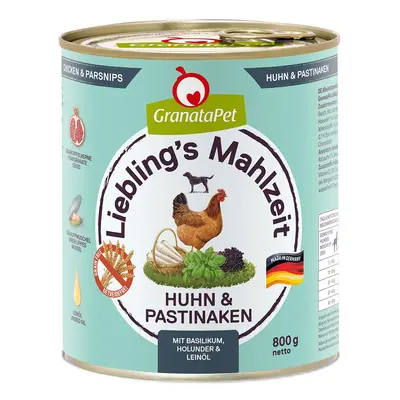 GranataPet Liebling's Mahlzeit s kuřecím masem a pastinákem 6 × 800 g