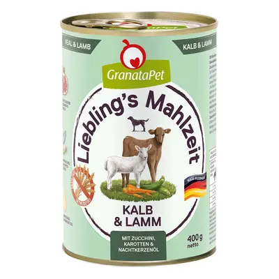 GranataPet Liebling's Mahlzeit telecí a jehněčí 6 × 400 g