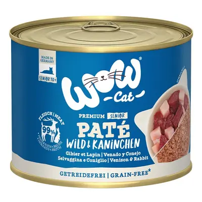 WOW CAT Senior zvěřina a králík 6× 200 g