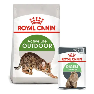 ROYAL CANIN OUTDOOR granule 2 kg + Digest Sensitive kapsička 12× 85 g