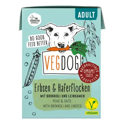 VEGDOG Adult hrášek a ovesné vločky v tetrapaku 10 × 200 g