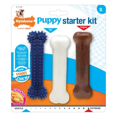 Nylabone Puppy žvýkací kost pro štěňata základní sada s kuřecí příchutí