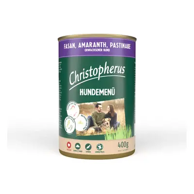 Christopherus krmivo pro psy, bažant s amarantem a pastiňákem 24× 400 g