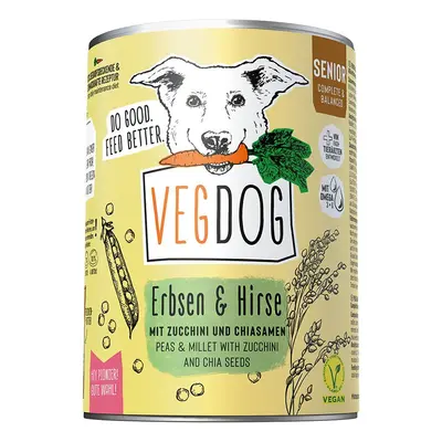 VEGDOG Senior hrášek a jáhly 6 × 400 g