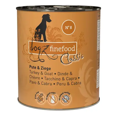 dogz finefood No. 08 krůtí a kozí 6 × 800 g