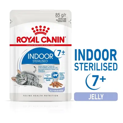 ROYAL CANIN INDOOR 7+ Sterilised v želé, kapsičky pro bytové kočky od 7 let 12 × 85 g