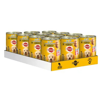 Pedigree Junior s drůbežím masem a rýží 12 × 400 g