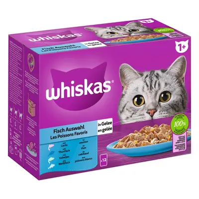 Whiskas multipack 1+ výběr rybího masa v želé, 12 × 85 g