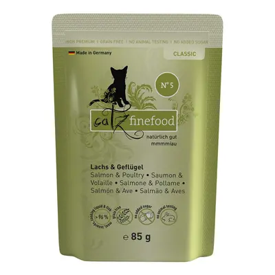 catz finefood Classic N° 05 – losos a drůbež 16× 85 g