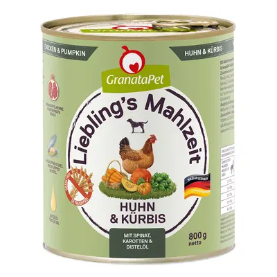 GranataPet Liebling’s Mahlzeit kuřecí maso a dýně 6× 800 g