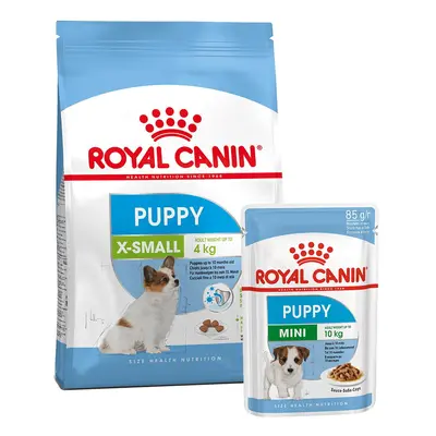 ROYAL CANIN X-Small Puppy 1,5 kg + Mini Puppy v omáčce 12× 85 g