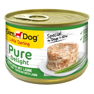 GimDog Little Darling Pure Delight s kuřecím a jehněčím masem 6 × 150 g