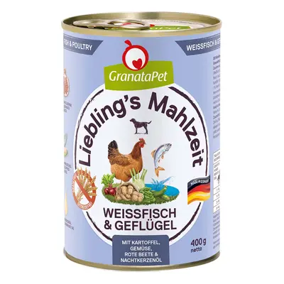 GranataPet Liebling's Mahlzeit bělomasé ryby a drůbež 6× 400 g