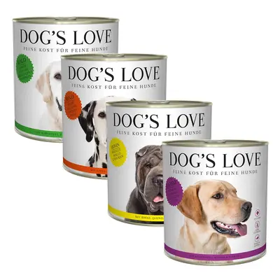 Dog's Love 24× 800 g, variace chutí