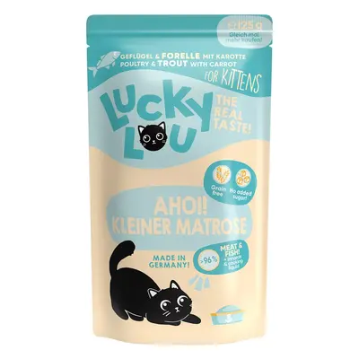 Lucky Lou Lifestage Kitten drůbež a pstruh 16 × 125 g