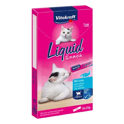 Vitakraft Cat liquid Snack losos 3 × 6 kusů