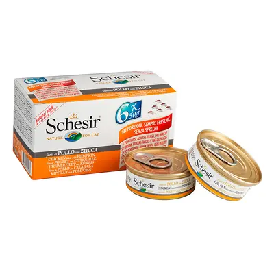 Schesir Cat Natural kuřecí maso s dýní multipack, 6 x 50 g