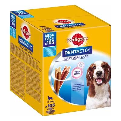 Pedigree DentaStix pro středně velké psy 105 kusů (15 × 7)