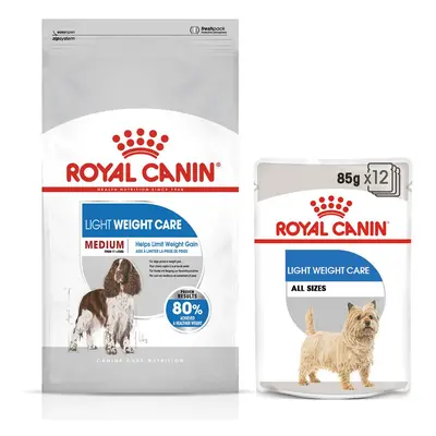 ROYAL CANIN LIGHT WEIGHT CARE MEDIUM 3 kg + Mousse 12× 85 g