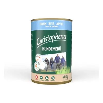 Christopherus Junior krmivo pro psy, kuřecí s rýží a jablky 12 × 400 g