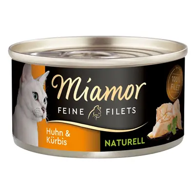 Miamor Feine Filets Naturelle, kuřecí maso a dýně, 80g plechovka 24 × 80 g