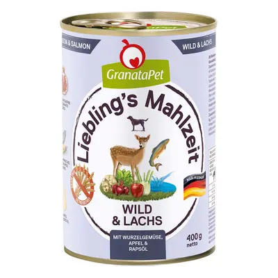 GranataPet Liebling‘s Mahlzeit se zvěřinou a lososem 6 × 400 g