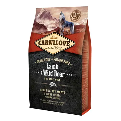 Carnilove Dog Adult – jehněčí a kančí maso 4 kg