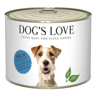 Dog's Love Classic ryba s amarantem, mrkví a pampeliškou 6 × 200 g