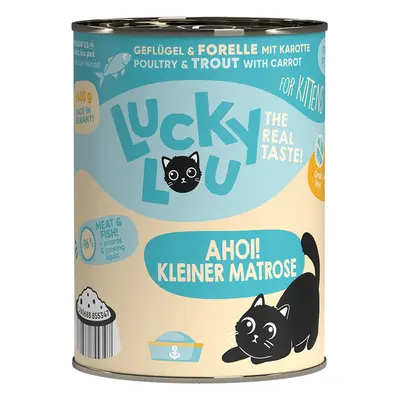 Lucky Lou Lifestage Kitten drůbež a pstruh 24× 400 g