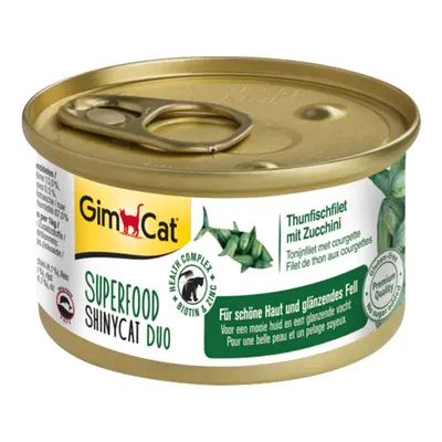 GimCat Superfood ShinyCat Duo tuňákový filet s cuketou 24 × 70 g