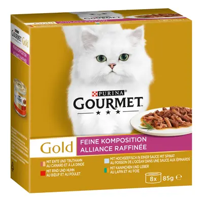 GOURMET Gold Feine Komposition, variace chutí 8 × 85 g