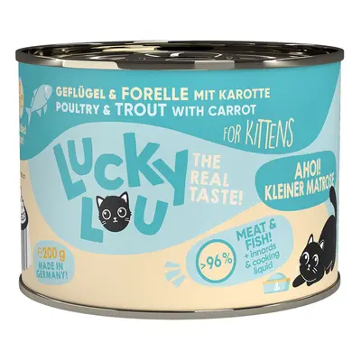 Lucky Lou Lifestage Kitten drůbež a pstruh 6× 200 g