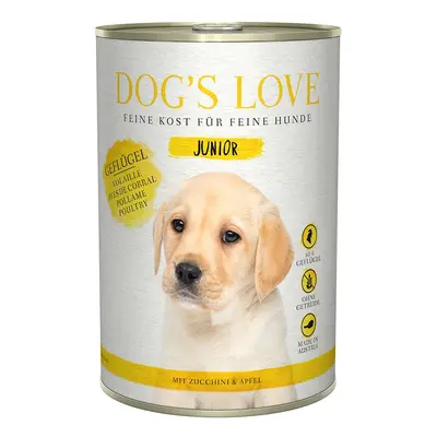 Dog's Love Junior drůbeží maso s cuketou a jablkem 12x400g