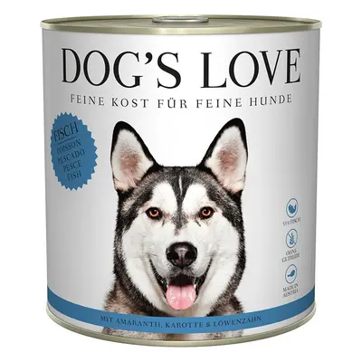 Dog's Love Classic ryba s amarantem, mrkví a pampeliškou 6 × 800 g