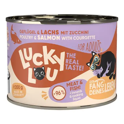 Lucky Lou Lifestage Adult drůbež a losos 6 × 200 g