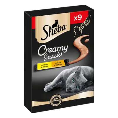 SHEBA® Creamy Snacks kuřecí maso se sýrem 18×12 g