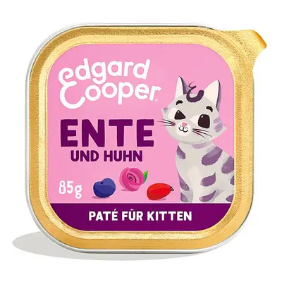 Edgard & Cooper Paté Kitten, kachna a kuře z volného chovu 8 × 85 g