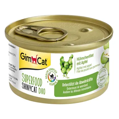 GimCat Superfood ShinyCat Duo kuřecí filet s jablky 24 × 70 g