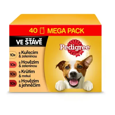 Pedigree Adult kapsičky masový výběr se zeleninou ve šťávě 40 x 100 g