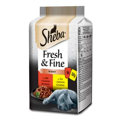 Sheba kapsičky Fresh & Fine exkluzivní výběr ve šťávě. 6 x 50 g