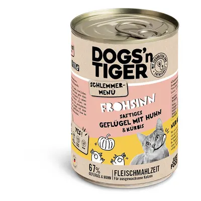 Dogs'n Tiger Frohsinn menu pro gurmány, drůbež a dýně 6 × 400 g