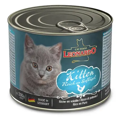 Leonardo Kitten s vysokým obsahem drůbežího masa 6 × 200 g